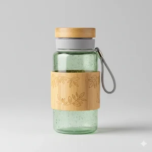 Durable Recycled Glass Water Bottle – Non-Leaching, Toxin-Free Daily Hydration Bottle