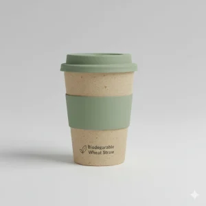 Biodegradable Wheat Straw Reusable Coffee Cup – Lightweight, Sustainable Travel Mug